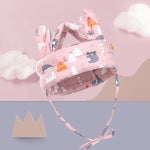Baby Breathable Anti-fall Head Protective Cap Baby Protective Cap Toddler Bumper Cap, Spec:, Starfish, Pink Forest, Green Forest, Gray Forest, Pink Forest Antlers, Green Forest Antlers, Gray Forest Antlers, Starfish Antlers, Gray Cloud, Gray Star      ...