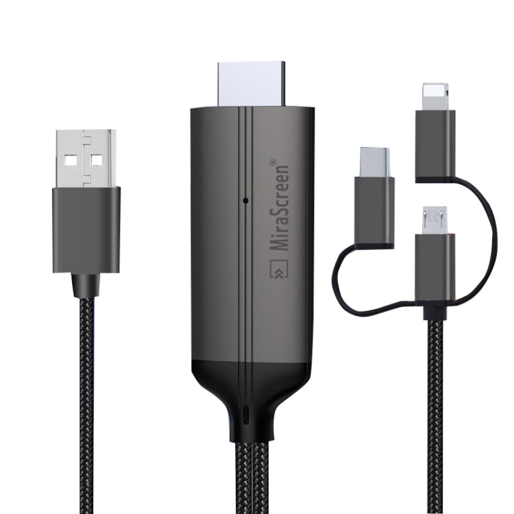 1080P 高清電視棒線，插即用 HDMI 帶屏幕插即用，LD36 8 針 + Micro USB + Type-C / USB-C 轉 HDMI