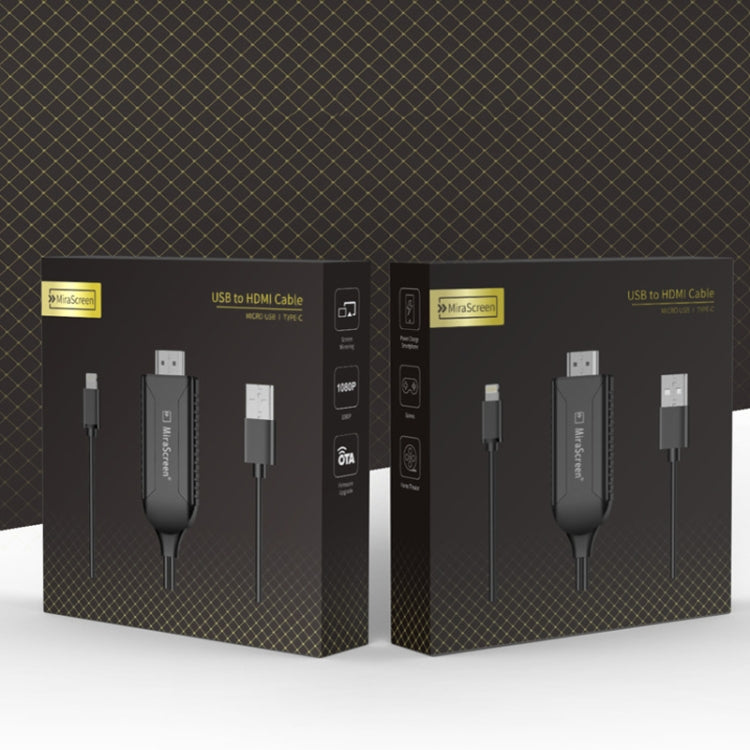 1080P 高清電視棒線，插即用 HDMI 帶屏幕插即用，LD36 8 針 + Micro USB + Type-C / USB-C 轉 HDMI