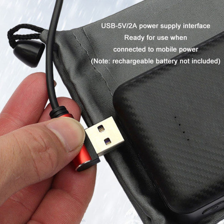 冬季 USB 可充電智能七區加熱防寒睡袋墊，198x62cm 黑灰色，198x62cm 藍橙色