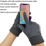 Q35 Suede Men Warm Gloves Touch Screen Sports Cycling Gloves, Q35 Black, Q35 Dark Blue, Q35 Khaki