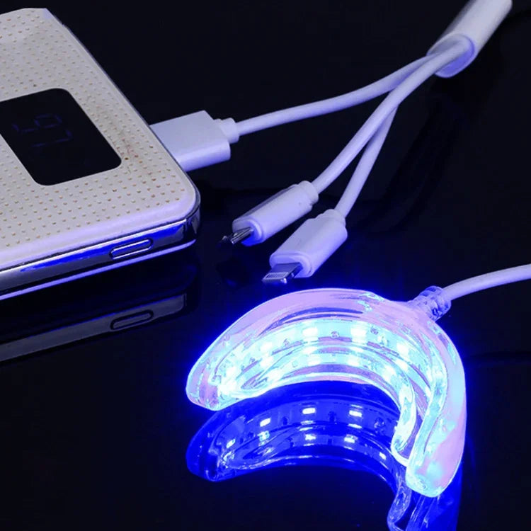 16LED 牙齒美白裝置牙齒漂白系統，附 3 合 1 數據線
