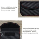 碳纖維 RFID 卡片盒 防輻射車鑰匙訊號屏蔽袋，10.5 x 6.5cm，11.5 x 7.5cm