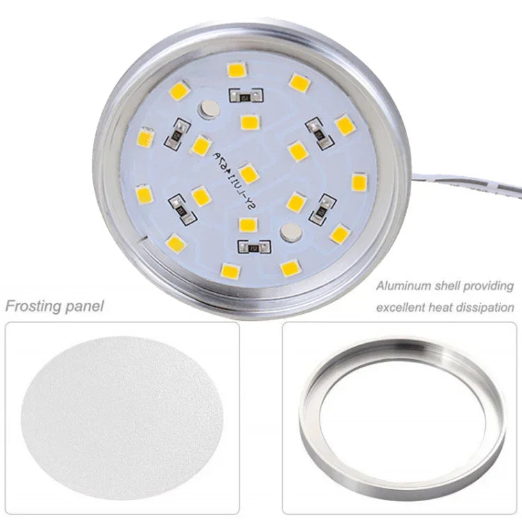 2件裝2W DC12V 18LED櫥櫃燈展示燈，規格：2510端子-側出線，2510端子-底出線，DuPont端子-側出線，DuPont端子-底出線