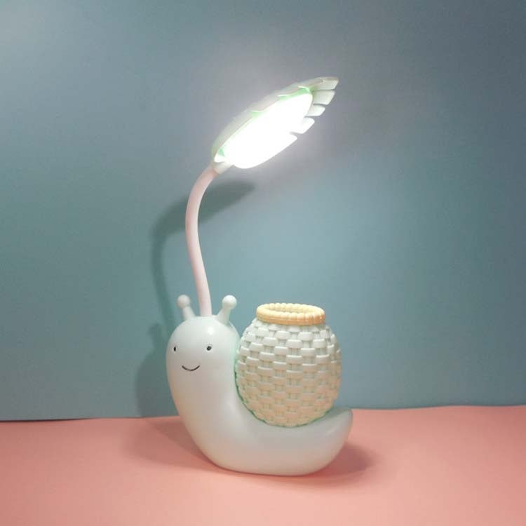 L-0 卡通蝸牛筆筒USB可充電LED柔光護眼桌燈