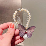 水鑽蝴蝶髮夾刺繡馬尾髮夾