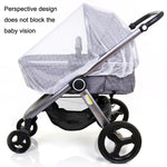 Full Cover Folding Mosquito Net Plus Encrypted Stroller Mosquito Net, 2pcs White