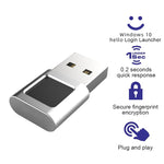 TRU8 迷你USB指紋辨識模組，適用Windows 11 10 Hello加密狗，TRU8