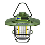 LY02 LED 復古燈籠手提帳篷燈 USB 充電露營燈，LY02 綠色，LY02 白色，LY02 黑色
