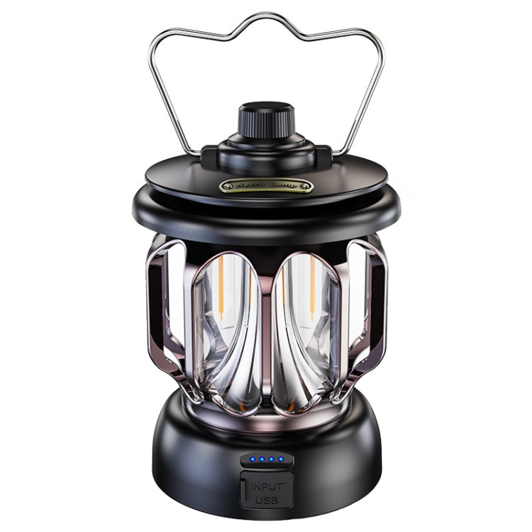 LH-B46 LED 復古帳篷燈 方便 USB 充電露營燈，LH-B46 白色，LH-B46 綠色，LH-B46 黑色