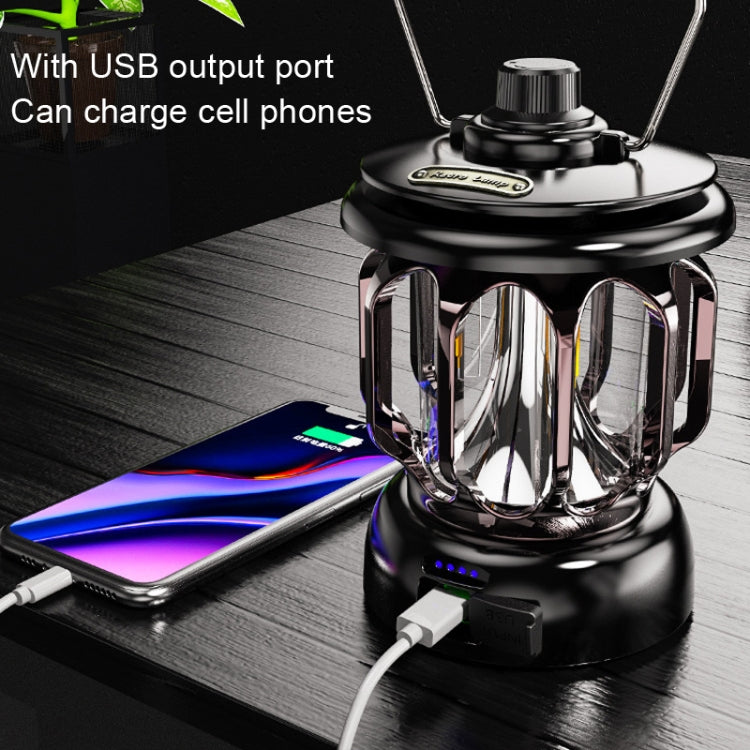 LH-B46 LED 復古帳篷燈 方便 USB 充電露營燈，LH-B46 白色，LH-B46 綠色，LH-B46 黑色