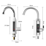智能家用數字顯示即熱廚房電動水龍頭，插頭：EU插頭，美國插頭，英國插頭