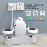 JYS OC003 適用於 Meta Quest 2 VR 眼鏡握把磁性底座充電器，磁性底座充電器
