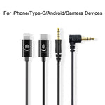 適用於Rode麥克風 YICHUANG 轉接音頻線，3.5mm轉8針，3.5mm轉Type-C，3.5mm TRS轉TRS，3.5mm TRS轉TRRS