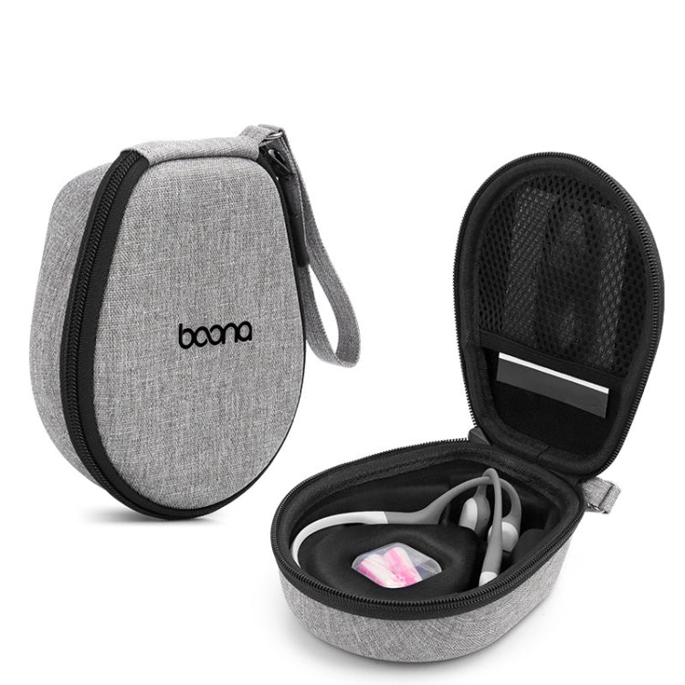 適用於 Aftershokz AS660/AS650 Baona BN-F035 耳機防壓防震收納袋，BN-F035（灰色）