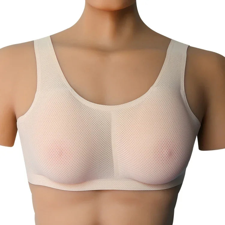 CD變裝矽膠假乳背心內衣，AA+XS 400g，A+S 500g，B+M 600g，C+L 800g，D+XL 1000g，DD+XXL 1200g，E+XXXL 1400g，EE+XXXXL 1600g