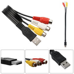 USB 轉 3 RCA 公對母 AV 音頻線，25厘米，1.5米