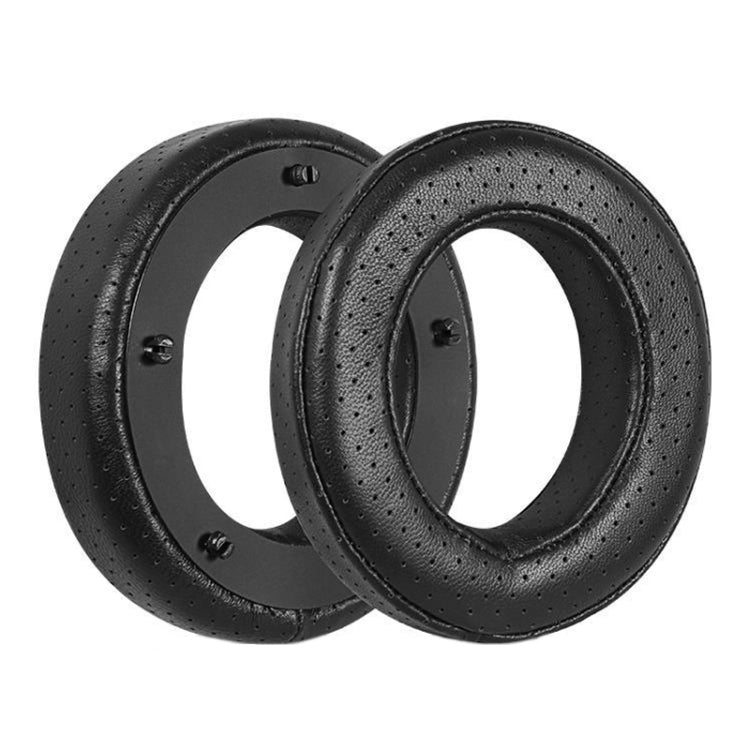 適用於 Focal Clear MG 2個裝皮革透氣舒適耳機套，顏色：纖維黑，纖維黑，纖維黑灰，纖維紅，纖維灰，羔羊皮深藍，羔羊皮棕，羔羊皮黑