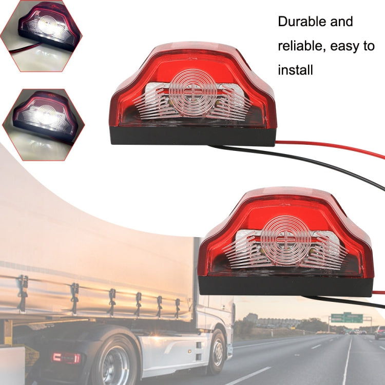 2pcs MK-198 3LED Van / Truck / Trailer White Light License Plate Lamp, MK-198