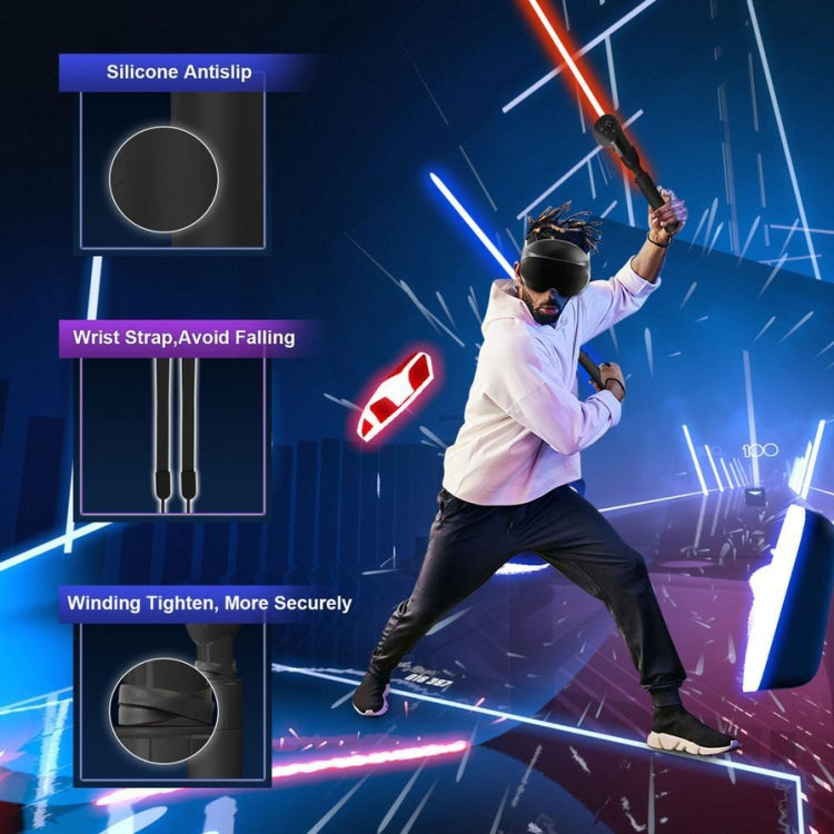 Meta Quest Pro VR 眼鏡高爾夫遊戲燈桿手柄延長桿，適用 Meta Quest Pro 黑色