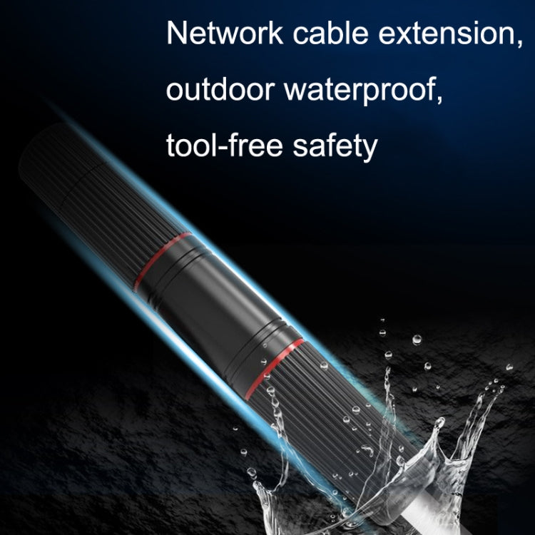 YM-8821 預製網路接頭戶外防水網路線延長雙通頭，雙通頭