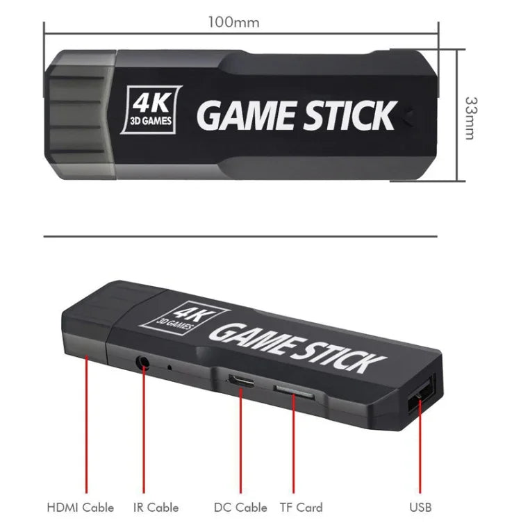 GD10 2.4G 無線 4K 高清電視遊戲主機 PSP 遊戲盒，內建 32G 15,000 遊戲，64G 30,000 遊戲，128G 40,000 遊戲