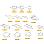 BN1006 Stainless Steel Mousse Circle Thickened Perforated Cake Mold DIY Baking Tools, Love(3.1 inches), Rectangle(4.3 inches), Rectangle(4.7 inches), Rectangle(7 inches), Square(2.9 inches), Square(3.3 inches), Square(3.9 inches), Square(4.7 inches)