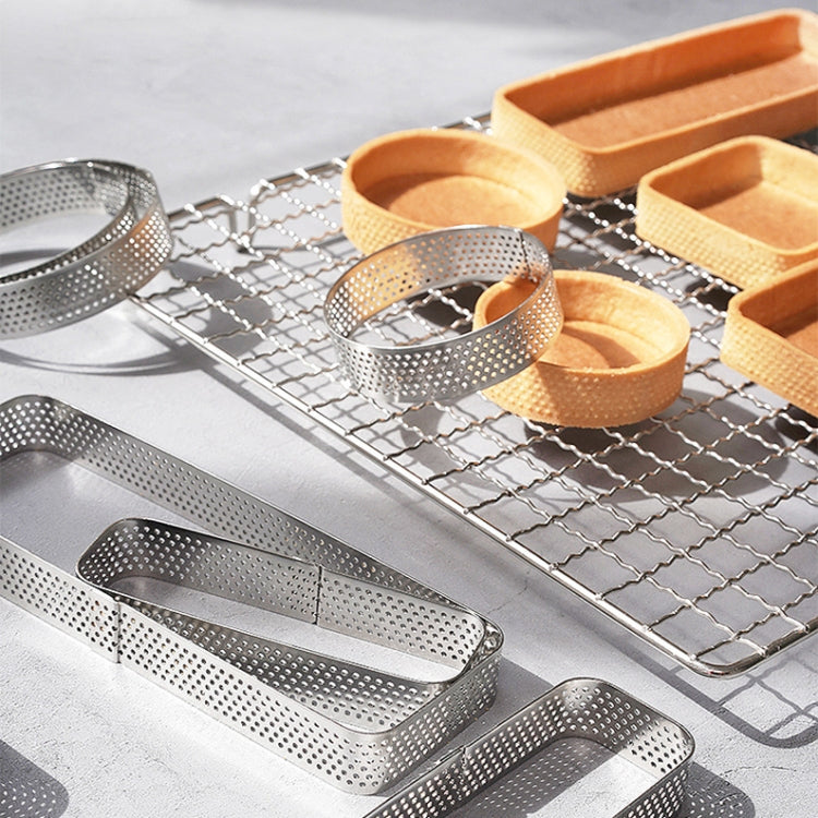 BN1006 Stainless Steel Mousse Circle Thickened Perforated Cake Mold DIY Baking Tools, Love(3.1 inches), Rectangle(4.3 inches), Rectangle(4.7 inches), Rectangle(7 inches), Square(2.9 inches), Square(3.3 inches), Square(3.9 inches), Square(4.7 inches)