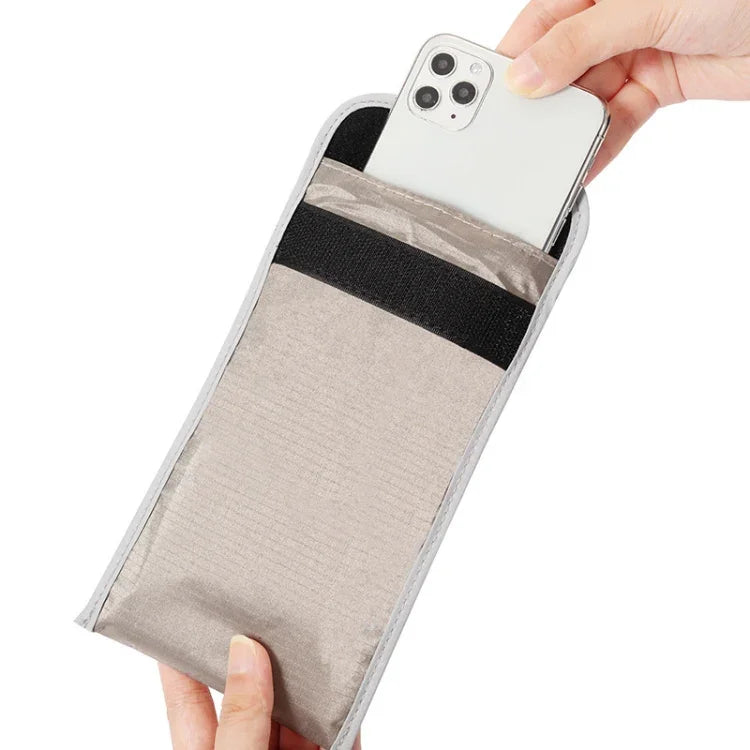 6.5 吋 防輻射 RFID 信號屏蔽防定位手機包，6.5 吋灰色