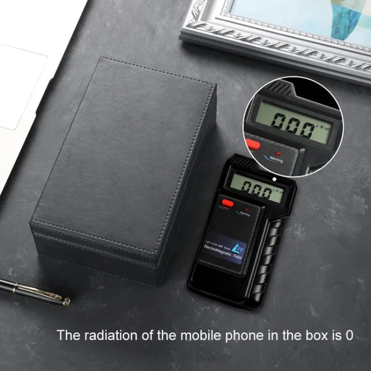 瘋馬紋手機輻射防護 RFID 訊號屏蔽盒
