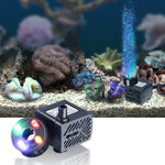 3W 4燈靜音水族箱過濾潛水泵噴泉水泵，帶燈