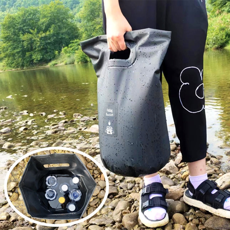 戶外折疊水桶方便露營野餐釣魚桶，容量：15L，20L