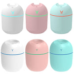 USB迷你桌面彩色夜燈車用加濕器，規格：250ml（Y-白），250ml（Y-粉），250ml（Y-藍），220ml（Y2-白），220ml（Y2-粉），220ml（Y2-藍）