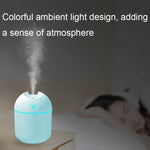 USB迷你桌面彩色夜燈車用加濕器，規格：250ml（Y-白），250ml（Y-粉），250ml（Y-藍），220ml（Y2-白），220ml（Y2-粉），220ml（Y2-藍）