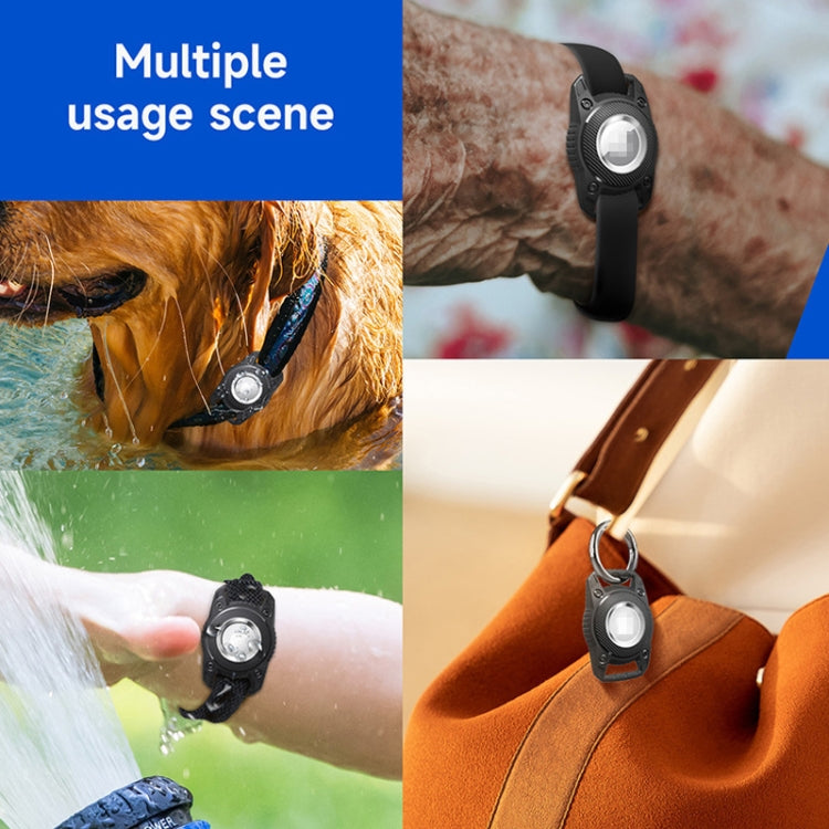 適用AirTag第二代 / AirTag第一代三防全包IPX7防水定位器保護殼，黑色，皇家藍，深綠，紫色，紅色