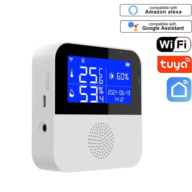 Tuya WIFI 溫濕度感測器，帶 2.9 吋 LCD 顯示，規格：僅感測器，帶感測線