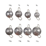 10個快速掛鉛墜餌插鉛倒鉛，規格：3克，3克，5克，7克，10克，12克，14克，18克，21克
