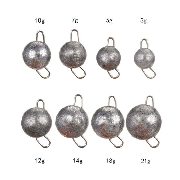 10個快速掛鉛墜餌插鉛倒鉛，規格：3克，3克，5克，7克，10克，12克，14克，18克，21克