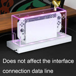 035 適用於 Nintendo Switch/OLED 遊戲主機顯示發光底座防塵蓋，規格：光底座，透明，白標，黑標，手柄，噴射戰士，貴族，耿鬼