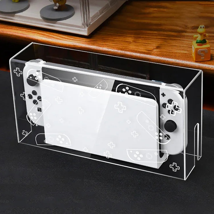 035 適用於 Nintendo Switch/OLED 遊戲主機顯示發光底座防塵蓋，規格：光底座，透明，白標，黑標，手柄，噴射戰士，貴族，耿鬼