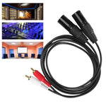 2RCA 轉 2XLR 喇叭卡農音頻平衡線，長度：0.5m、1m、1.5m、3m