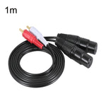 2RCA 轉 2XLR 喇叭卡農音頻平衡線，長度：0.5m、1m、1.5m、3m