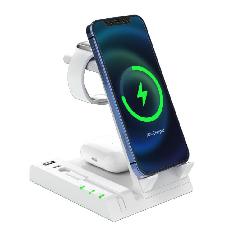 Z252 6 合 1 無線充電座，含 USB-C/Type-C 埠及 8 針充電線