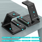 Z252 6 合 1 無線充電座，含 USB-C/Type-C 埠及 8 針充電線
