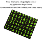 Car Center Console Mobile Phone Anti-skid Mat Temporary Parking Number Plate, Number Plate+Bracket Mat