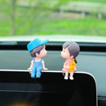 Car Ornament Ornament Lovely Kissing Couple Doll, Color:, Blue, Gray, Reading, Clever, Blue+Balloon, Blue+Blue White Balloon, Gray+Balloon, Gray+Gray Balloon, Reading+Balloon, Clever+Balloon, Stool Blue Couple, Stool Gray Couple, Stool Reading Couple  ...