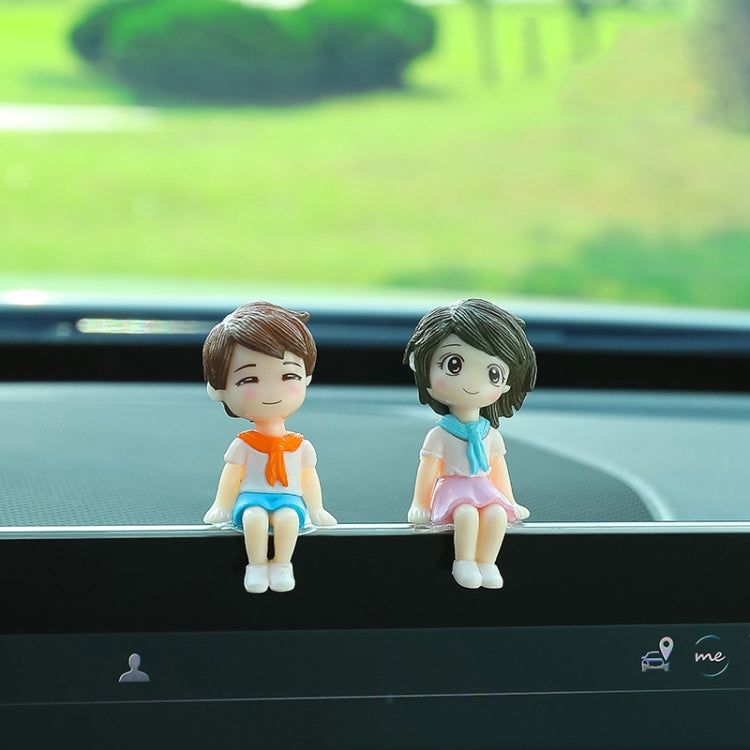 Car Ornament Ornament Lovely Kissing Couple Doll, Color:, Blue, Gray, Reading, Clever, Blue+Balloon, Blue+Blue White Balloon, Gray+Balloon, Gray+Gray Balloon, Reading+Balloon, Clever+Balloon, Stool Blue Couple, Stool Gray Couple, Stool Reading Couple  ...
