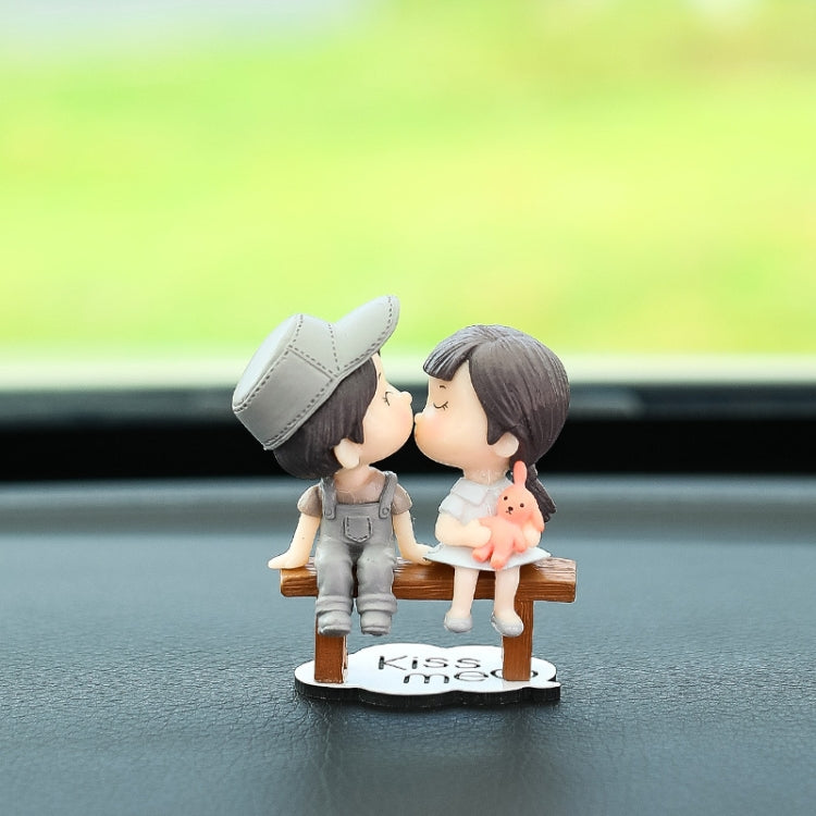 Car Ornament Ornament Lovely Kissing Couple Doll, Color:, Blue, Gray, Reading, Clever, Blue+Balloon, Blue+Blue White Balloon, Gray+Balloon, Gray+Gray Balloon, Reading+Balloon, Clever+Balloon, Stool Blue Couple, Stool Gray Couple, Stool Reading Couple  ...