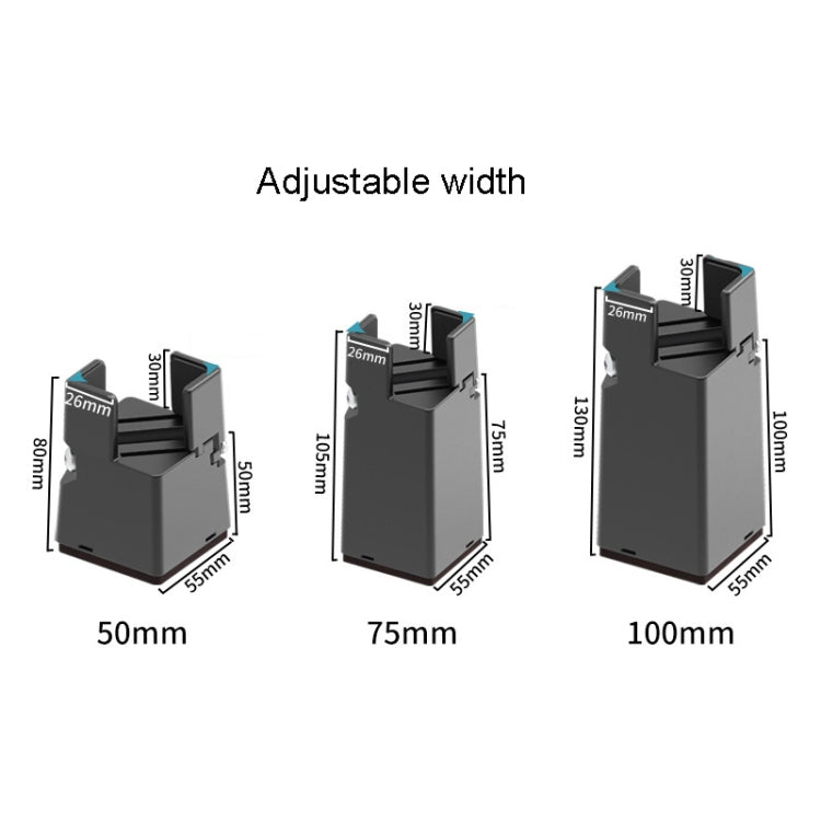 4件組可調家具增高腳墊，高度50mm、75mm、100mm