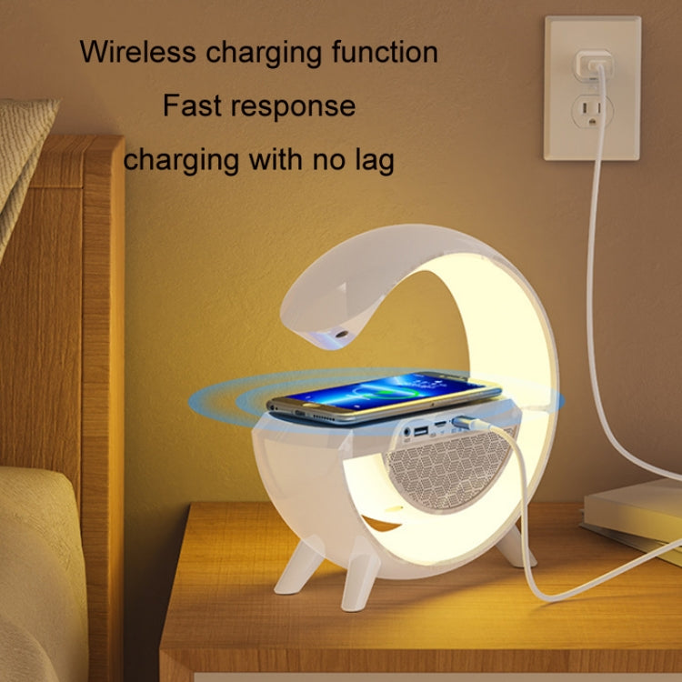 智能無線充電氛圍燈藍牙喇叭，DH001（白色）